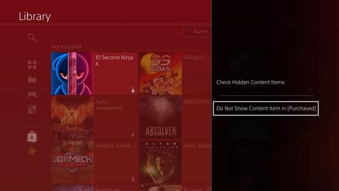 PS4 Hide Content