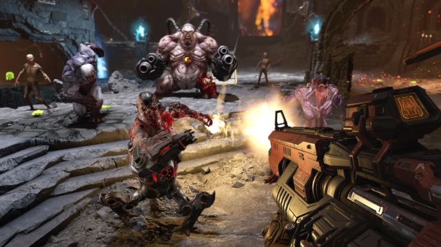 In <em>Doom Eternal</em>, there are a bunch more enemy types, and they will overwhelm you.