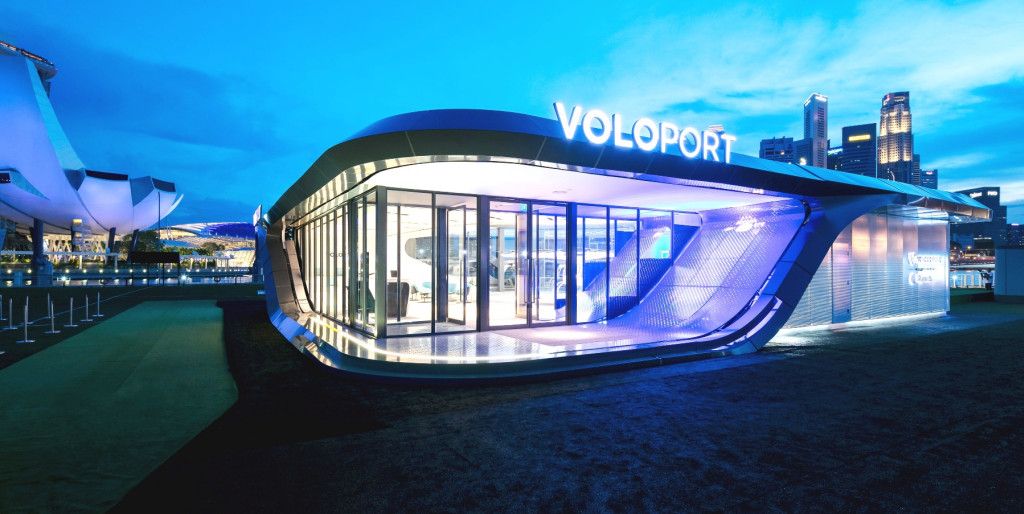 Volocopter "Voloport" in Singapore showcases 