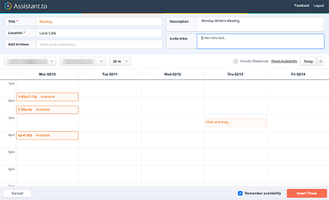 Assistant.to Scheduling Assistant