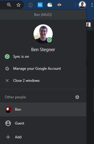 Chrome Add User