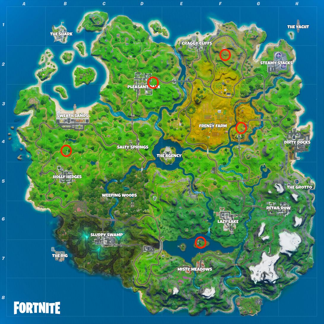 Fortnite Shadow Safe houses map