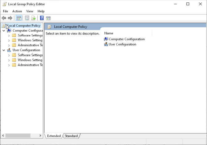 launch local group policy editor