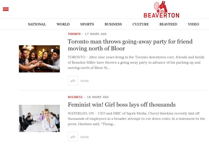 Beaverton Funny News Site