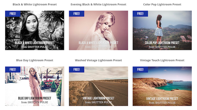 shutter pulse presets