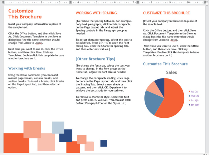 Word Brochure Template Tips