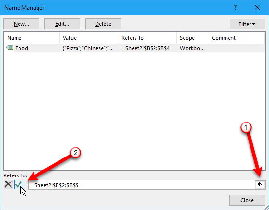 create dropdown list in excel
