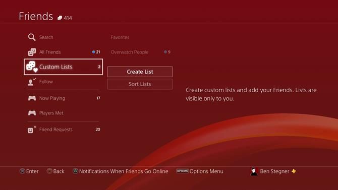 PS4 Custom Friends