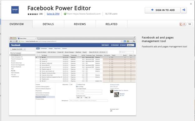 Facebook Power Editor