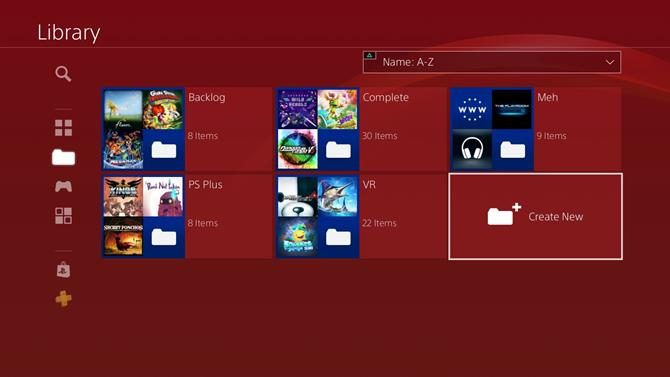 PS4 Folders