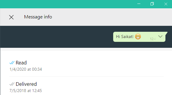 WhatsApp Message Info Web