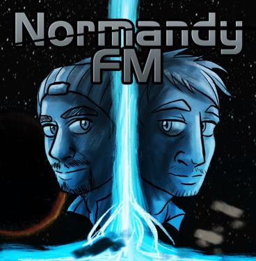 The logo the Normandy FM podcast used during its discussion of all four <em>Mass Effect</em> games.