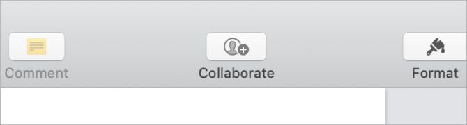 Collaborate button in Pages