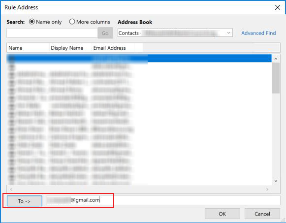 Outlook Choose Forwarding Address