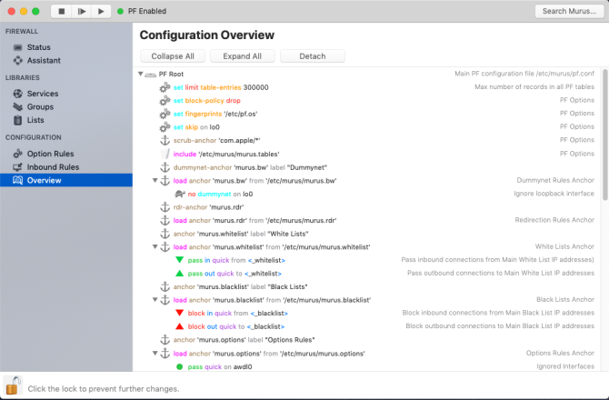 murus pf firewall app