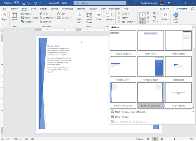 Word Brochure Text Boxes