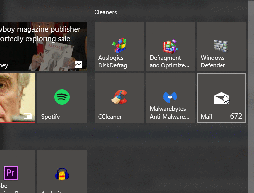 windows 10 live tile fence effect