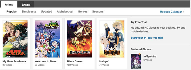 crunchyroll website