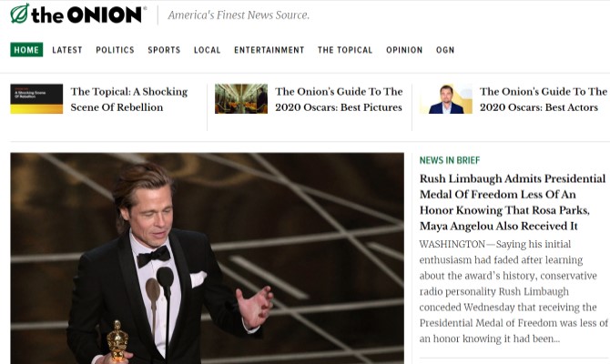 The Onion Funny News Sites