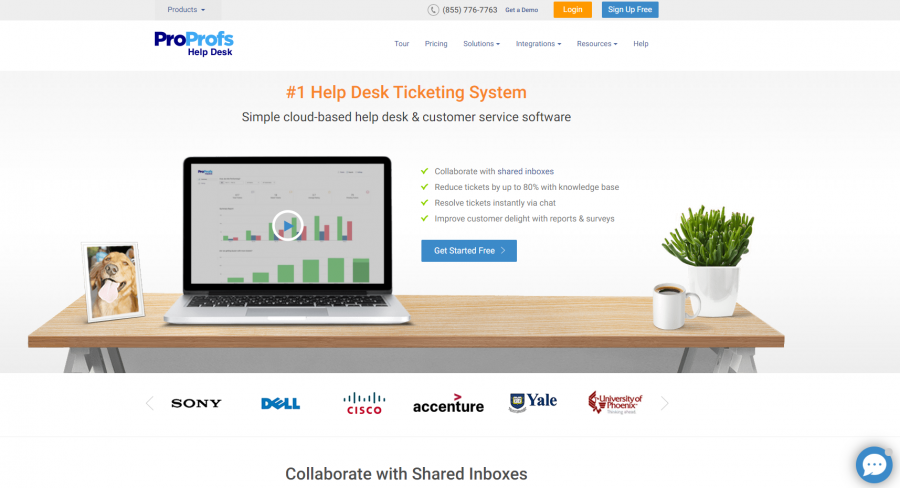 ProProfs best help desk software
