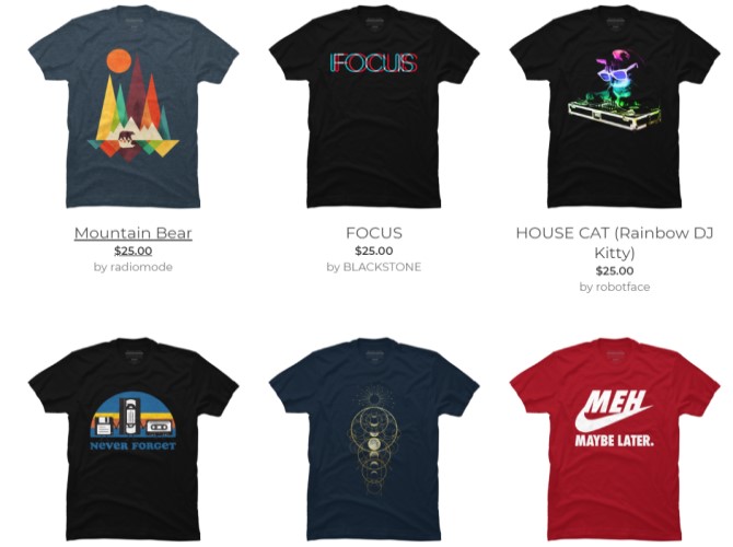 DesignByHumans Cool T-Shirts Sites