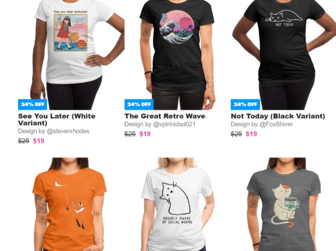 Threadless Cool T-shirts Sites