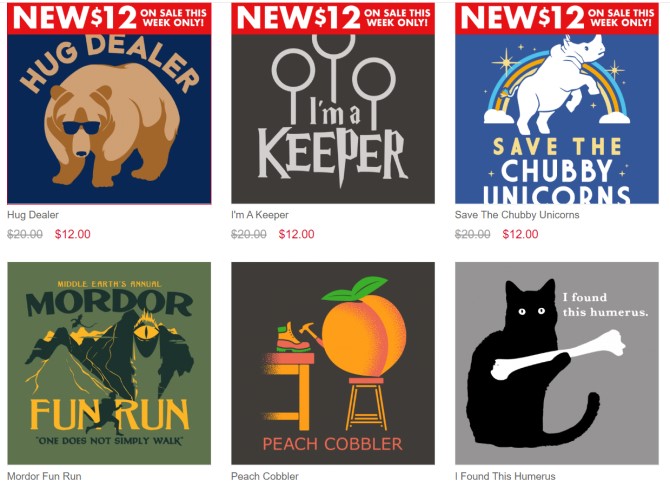 SnorgTees Cool T-Shirts Sites