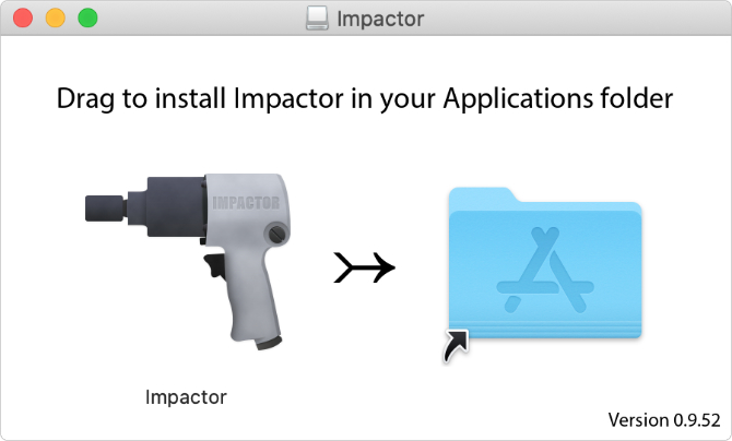 Cydia Impactor install window on macOS