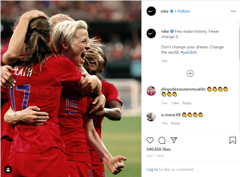 social media copy nike