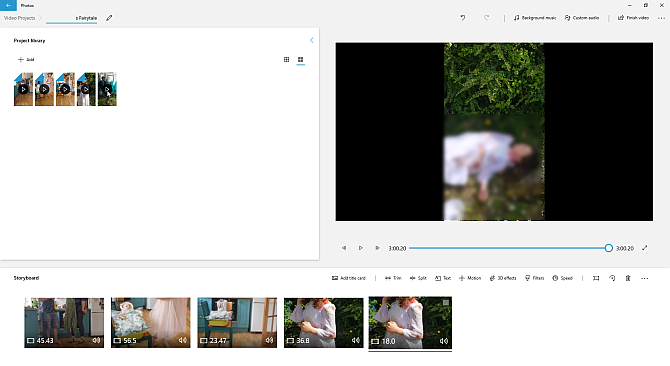 windows 10 photos app video editor