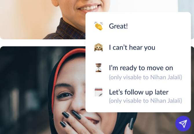 Team.Video is one of the best online meeting tools as it adds agenda, notes, and other useful work items to video calling, along with one-click reactions