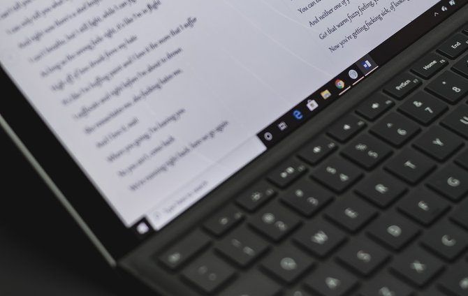 Microsoft Windows on a laptop