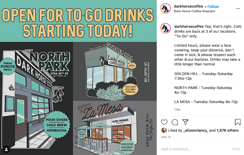 inspiring instagram accounts to follow now covid DarkHorse - Coffee