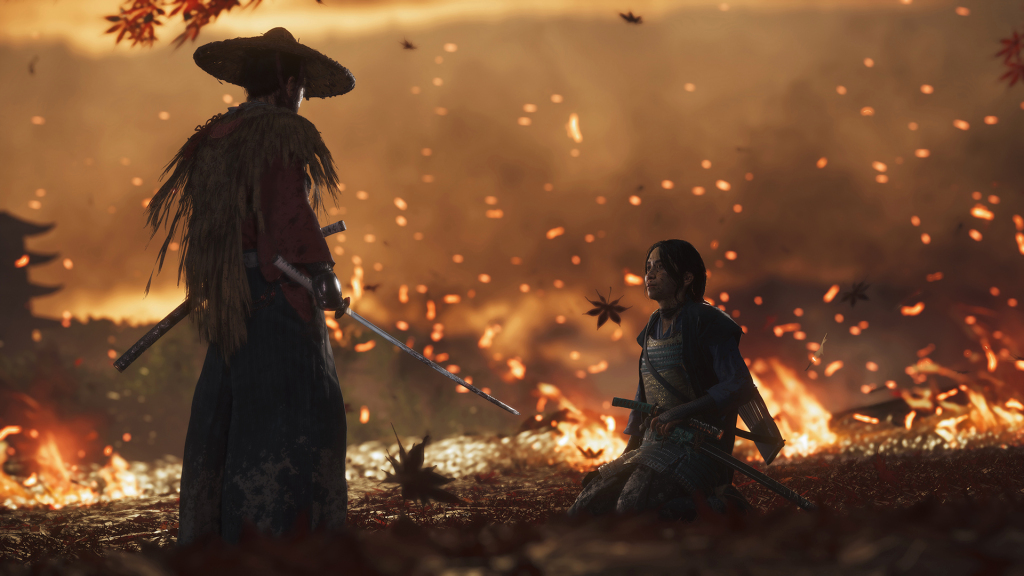 Jin squares off with Masako in Ghost of Tsushima.