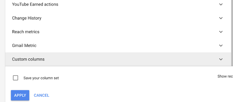 google ads optimization custom columns