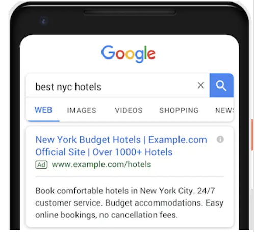 how to maximize ROI with responsive search ads RSA example