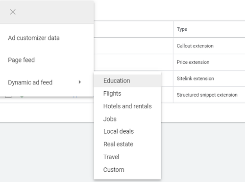 how to set up dynamic display campaign feed choose business type before upload