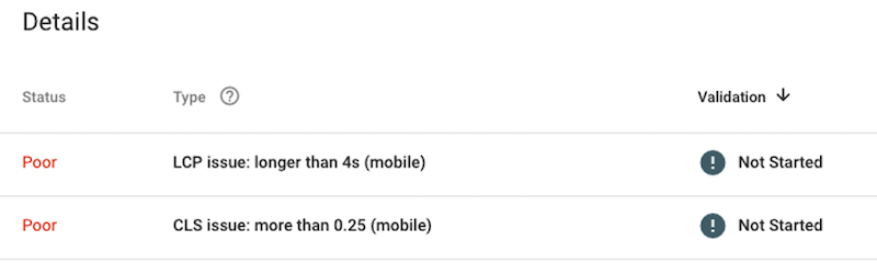 google page experience algorithm update core web vitals poor