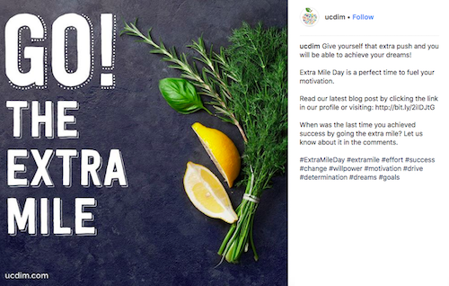 free november marketing ideas extra mile day inspiration