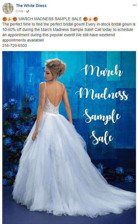 March marketing ideas march madness sample sale
