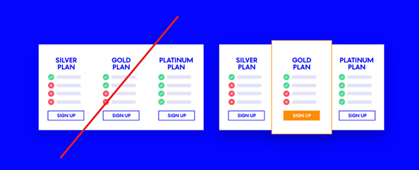 A different-colored call to action button