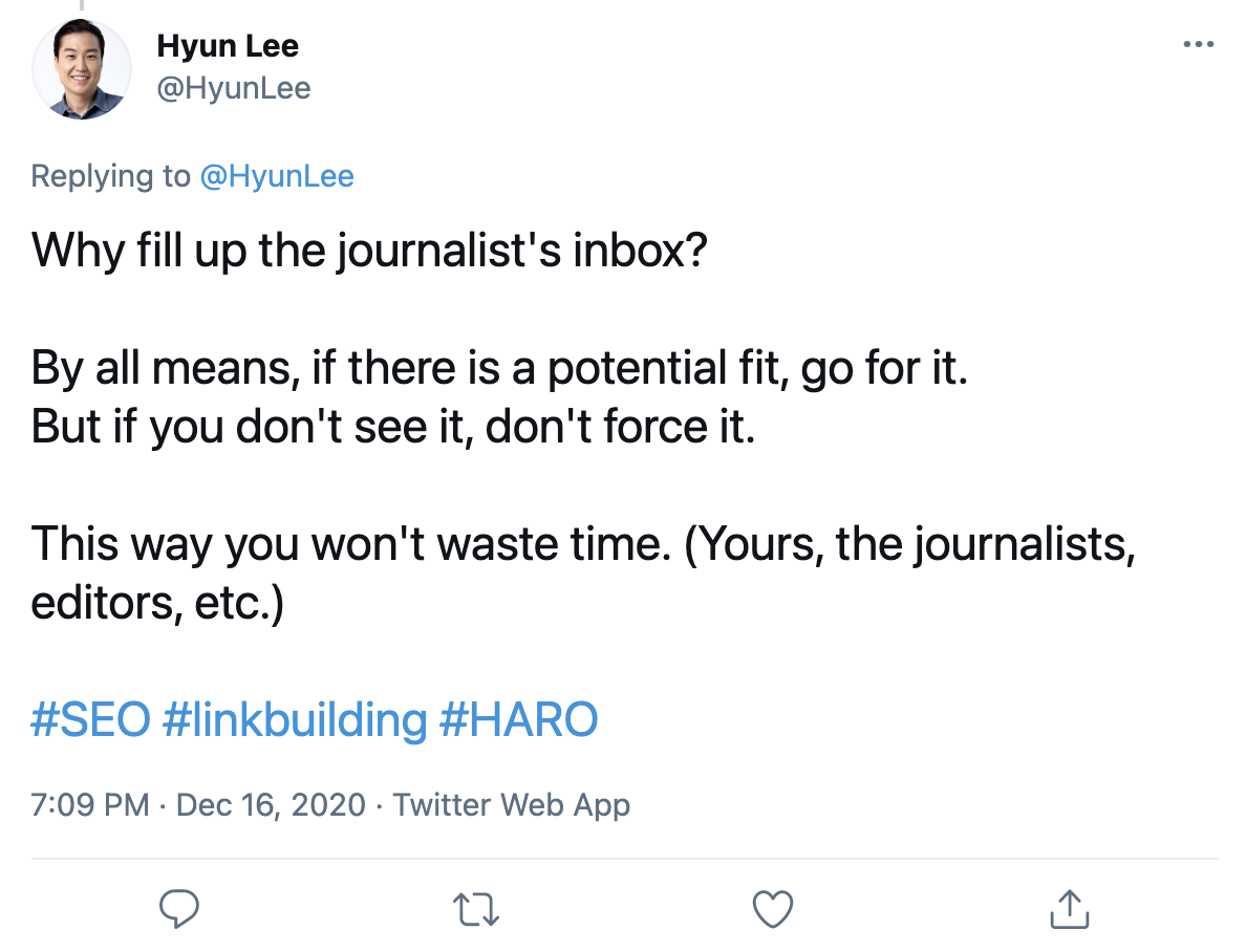 Tweet about busy reporters